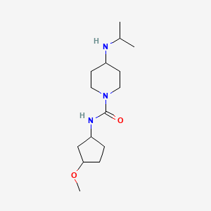 molecular formula C15H29N3O2 B7206775 N-(3-methoxycyclopentyl)-4-(propan-2-ylamino)piperidine-1-carboxamide 
