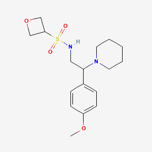 molecular formula C17H26N2O4S B7206780 N-[2-(4-methoxyphenyl)-2-piperidin-1-ylethyl]oxetane-3-sulfonamide 