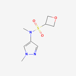 molecular formula C8H13N3O3S B7206798 N-methyl-N-(1-methylpyrazol-4-yl)oxetane-3-sulfonamide 