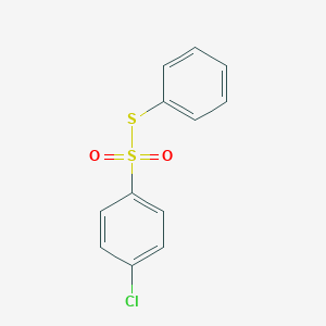 molecular formula C12H9ClO2S2 B072068 Benzenesulfonothioic acid, 4-chloro-, S-phenyl ester CAS No. 1142-97-8