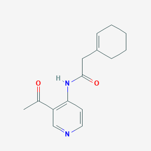 molecular formula C15H18N2O2 B7206840 N-(3-acetylpyridin-4-yl)-2-(cyclohexen-1-yl)acetamide 