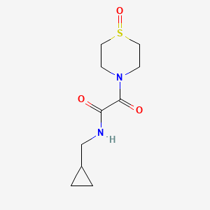 molecular formula C10H16N2O3S B7206888 N-(cyclopropylmethyl)-2-oxo-2-(1-oxo-1,4-thiazinan-4-yl)acetamide 