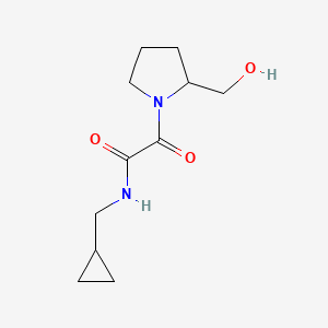 molecular formula C11H18N2O3 B7206894 N-(cyclopropylmethyl)-2-[2-(hydroxymethyl)pyrrolidin-1-yl]-2-oxoacetamide 