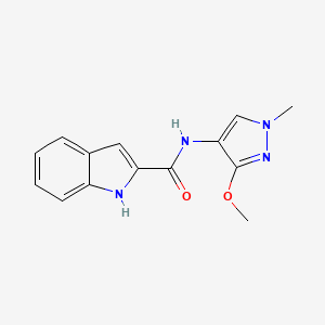 molecular formula C14H14N4O2 B7207392 N-(3-methoxy-1-methylpyrazol-4-yl)-1H-indole-2-carboxamide 