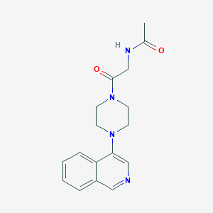 molecular formula C17H20N4O2 B7207571 N-[2-(4-isoquinolin-4-ylpiperazin-1-yl)-2-oxoethyl]acetamide 