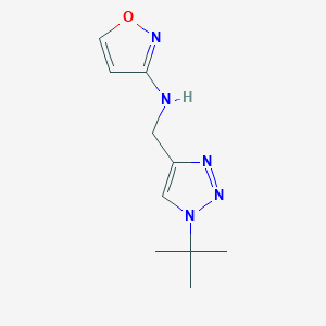 molecular formula C10H15N5O B7207640 N-[(1-tert-butyltriazol-4-yl)methyl]-1,2-oxazol-3-amine 