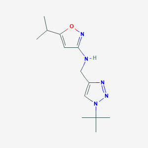 molecular formula C13H21N5O B7207665 N-[(1-tert-butyltriazol-4-yl)methyl]-5-propan-2-yl-1,2-oxazol-3-amine 