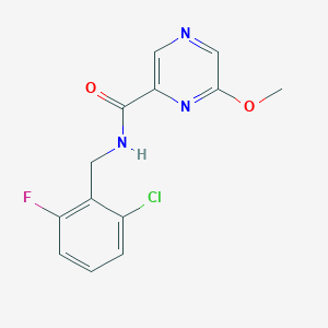 molecular formula C13H11ClFN3O2 B7207681 N-[(2-chloro-6-fluorophenyl)methyl]-6-methoxypyrazine-2-carboxamide 