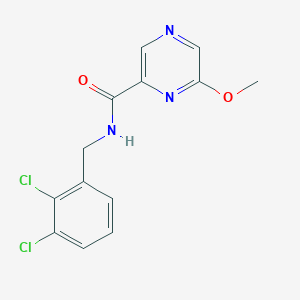 molecular formula C13H11Cl2N3O2 B7207712 N-[(2,3-dichlorophenyl)methyl]-6-methoxypyrazine-2-carboxamide 