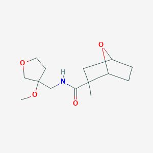 molecular formula C14H23NO4 B7208137 N-[(3-methoxyoxolan-3-yl)methyl]-2-methyl-7-oxabicyclo[2.2.1]heptane-2-carboxamide 