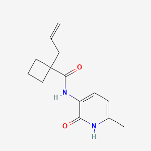 molecular formula C14H18N2O2 B7208178 N-(6-methyl-2-oxo-1H-pyridin-3-yl)-1-prop-2-enylcyclobutane-1-carboxamide 