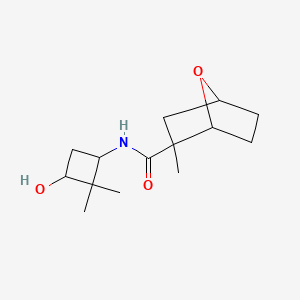 molecular formula C14H23NO3 B7208183 N-(3-hydroxy-2,2-dimethylcyclobutyl)-2-methyl-7-oxabicyclo[2.2.1]heptane-2-carboxamide 