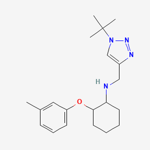 molecular formula C20H30N4O B7208205 N-[(1-tert-butyltriazol-4-yl)methyl]-2-(3-methylphenoxy)cyclohexan-1-amine 
