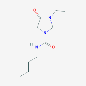 molecular formula C10H19N3O2 B7208258 N-butyl-3-ethyl-4-oxoimidazolidine-1-carboxamide 