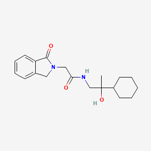 molecular formula C19H26N2O3 B7208264 N-(2-cyclohexyl-2-hydroxypropyl)-2-(3-oxo-1H-isoindol-2-yl)acetamide 