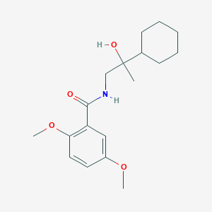 molecular formula C18H27NO4 B7208275 N-(2-cyclohexyl-2-hydroxypropyl)-2,5-dimethoxybenzamide 