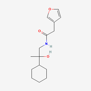 molecular formula C15H23NO3 B7208282 N-(2-cyclohexyl-2-hydroxypropyl)-2-(furan-3-yl)acetamide 