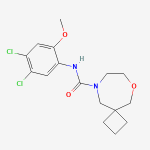 molecular formula C16H20Cl2N2O3 B7208668 N-(4,5-dichloro-2-methoxyphenyl)-6-oxa-9-azaspiro[3.6]decane-9-carboxamide 