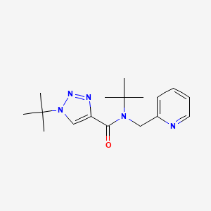 molecular formula C17H25N5O B7208743 N,1-ditert-butyl-N-(pyridin-2-ylmethyl)triazole-4-carboxamide 