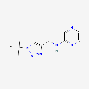 molecular formula C11H16N6 B7208777 N-[(1-tert-butyltriazol-4-yl)methyl]pyrazin-2-amine 