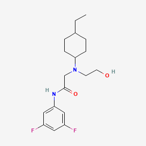 molecular formula C18H26F2N2O2 B7208858 N-(3,5-difluorophenyl)-2-[(4-ethylcyclohexyl)-(2-hydroxyethyl)amino]acetamide 