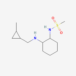 molecular formula C12H24N2O2S B7208874 N-[2-[(2-methylcyclopropyl)methylamino]cyclohexyl]methanesulfonamide 