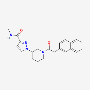 molecular formula C22H24N4O2 B7208917 N-methyl-1-[1-(2-naphthalen-2-ylacetyl)piperidin-3-yl]pyrazole-3-carboxamide 