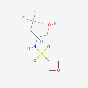 molecular formula C7H12F3NO4S B7209069 N-(4,4,4-trifluoro-1-hydroxybutan-2-yl)oxetane-3-sulfonamide 
