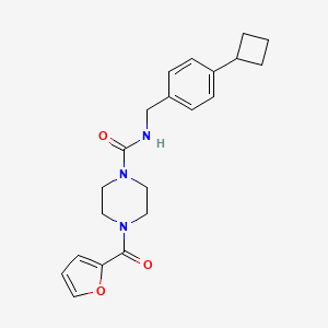 molecular formula C21H25N3O3 B7209102 N-[(4-cyclobutylphenyl)methyl]-4-(furan-2-carbonyl)piperazine-1-carboxamide 
