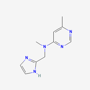 molecular formula C10H13N5 B7209423 N-(1H-imidazol-2-ylmethyl)-N,6-dimethylpyrimidin-4-amine 