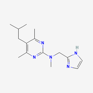 molecular formula C15H23N5 B7209440 N-(1H-imidazol-2-ylmethyl)-N,4,6-trimethyl-5-(2-methylpropyl)pyrimidin-2-amine 