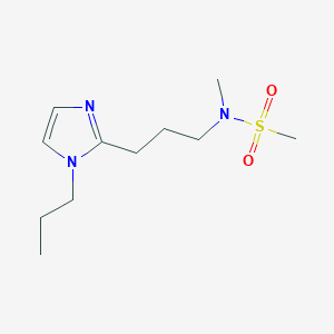 molecular formula C11H21N3O2S B7209559 N-methyl-N-[3-(1-propylimidazol-2-yl)propyl]methanesulfonamide 