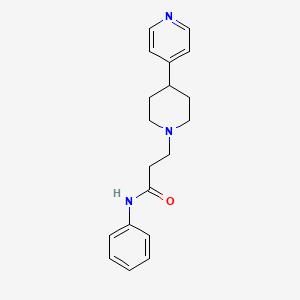 molecular formula C19H23N3O B7209789 N-phenyl-3-(4-pyridin-4-ylpiperidin-1-yl)propanamide 