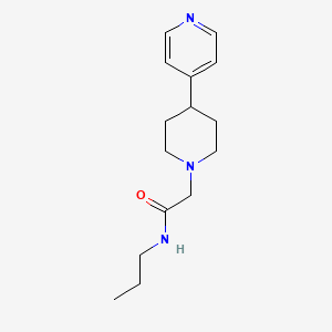 molecular formula C15H23N3O B7209818 N-propyl-2-(4-pyridin-4-ylpiperidin-1-yl)acetamide 