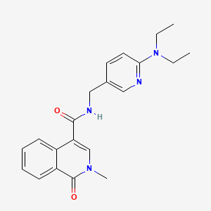 molecular formula C21H24N4O2 B7209827 N-[[6-(diethylamino)pyridin-3-yl]methyl]-2-methyl-1-oxoisoquinoline-4-carboxamide 