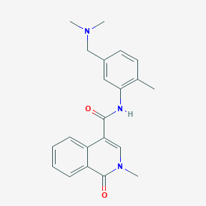 molecular formula C21H23N3O2 B7209882 N-[5-[(dimethylamino)methyl]-2-methylphenyl]-2-methyl-1-oxoisoquinoline-4-carboxamide 