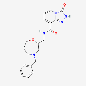 molecular formula C20H23N5O3 B7209918 N-[(4-benzyl-1,4-oxazepan-2-yl)methyl]-3-oxo-2H-[1,2,4]triazolo[4,3-a]pyridine-8-carboxamide 
