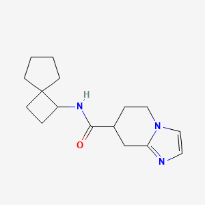 molecular formula C16H23N3O B7209964 N-spiro[3.4]octan-3-yl-5,6,7,8-tetrahydroimidazo[1,2-a]pyridine-7-carboxamide 