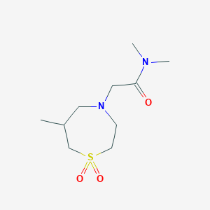 molecular formula C10H20N2O3S B7210468 N,N-dimethyl-2-(6-methyl-1,1-dioxo-1,4-thiazepan-4-yl)acetamide 