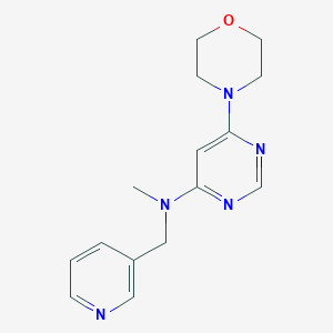 molecular formula C15H19N5O B7210574 N-methyl-6-morpholin-4-yl-N-(pyridin-3-ylmethyl)pyrimidin-4-amine 