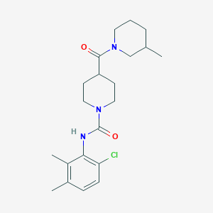 molecular formula C21H30ClN3O2 B7210769 N-(6-chloro-2,3-dimethylphenyl)-4-(3-methylpiperidine-1-carbonyl)piperidine-1-carboxamide 