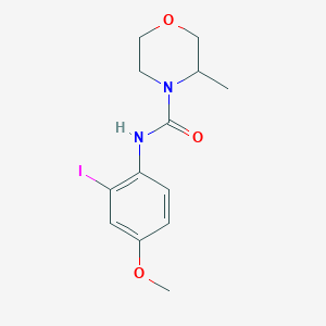 molecular formula C13H17IN2O3 B7210777 N-(2-iodo-4-methoxyphenyl)-3-methylmorpholine-4-carboxamide 