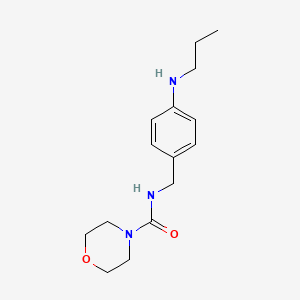 molecular formula C15H23N3O2 B7210857 N-[[4-(propylamino)phenyl]methyl]morpholine-4-carboxamide 