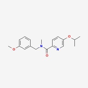 molecular formula C18H22N2O3 B7210950 N-[(3-methoxyphenyl)methyl]-N-methyl-5-propan-2-yloxypyridine-2-carboxamide 