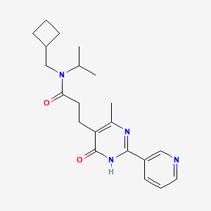 molecular formula C21H28N4O2 B7211583 N-(cyclobutylmethyl)-3-(4-methyl-6-oxo-2-pyridin-3-yl-1H-pyrimidin-5-yl)-N-propan-2-ylpropanamide 