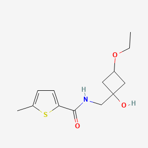molecular formula C13H19NO3S B7211635 N-[(3-ethoxy-1-hydroxycyclobutyl)methyl]-5-methylthiophene-2-carboxamide 