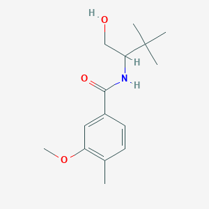 molecular formula C15H23NO3 B7211703 N-(1-hydroxy-3,3-dimethylbutan-2-yl)-3-methoxy-4-methylbenzamide 