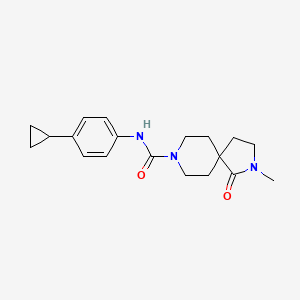 molecular formula C19H25N3O2 B7211792 N-(4-cyclopropylphenyl)-2-methyl-1-oxo-2,8-diazaspiro[4.5]decane-8-carboxamide 