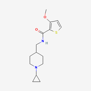 molecular formula C15H22N2O2S B7211865 N-[(1-cyclopropylpiperidin-4-yl)methyl]-3-methoxythiophene-2-carboxamide 