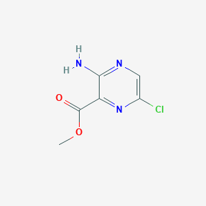 molecular formula C6H6ClN3O2 B072119 3-氨基-6-氯吡嗪-2-甲酸甲酯 CAS No. 1458-03-3